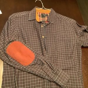 Ted Baker Long Sleeved Buttoned Down Elbow Patches